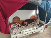 Łóżko dla Dziecka IKEA z materacem i BALDACHIMEM