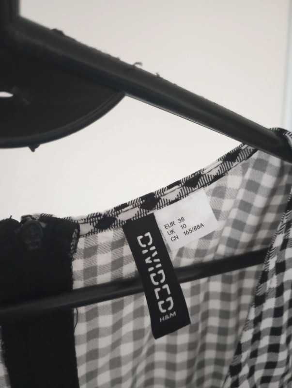 Sukienka krótka w kratkę H&M rozmiar 38