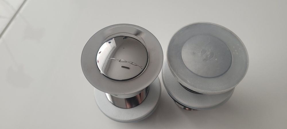 Korek klik-klak do umywalki z przelewem 2szt (komplet)