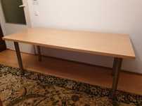 Stół z chromowanymi nogami 180,5x80,5x3,7 buk (**dostępne 8 krzeseł)