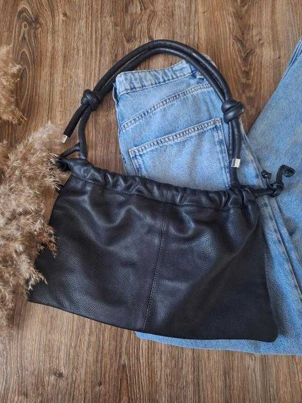Шкіряна сумка багет 100% натуральна шкіра від topshop