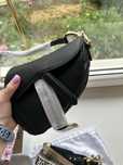 Сумочка dioa Saddle чорна шкіра