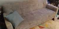 Sofa dwuosobowa wysokiej jakości szara popielata