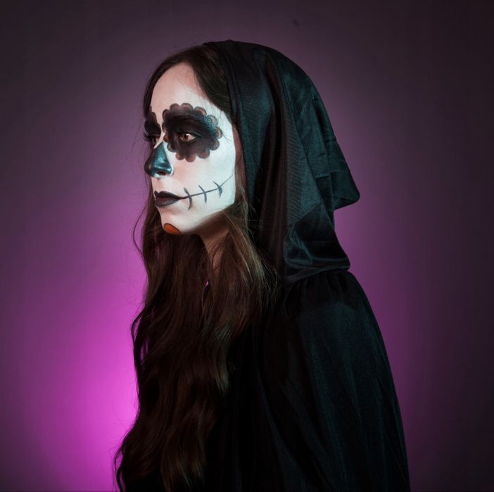 Peleryna Halloween Strój Kostium Przebranie Wampira Wiedźmy Czarodziej