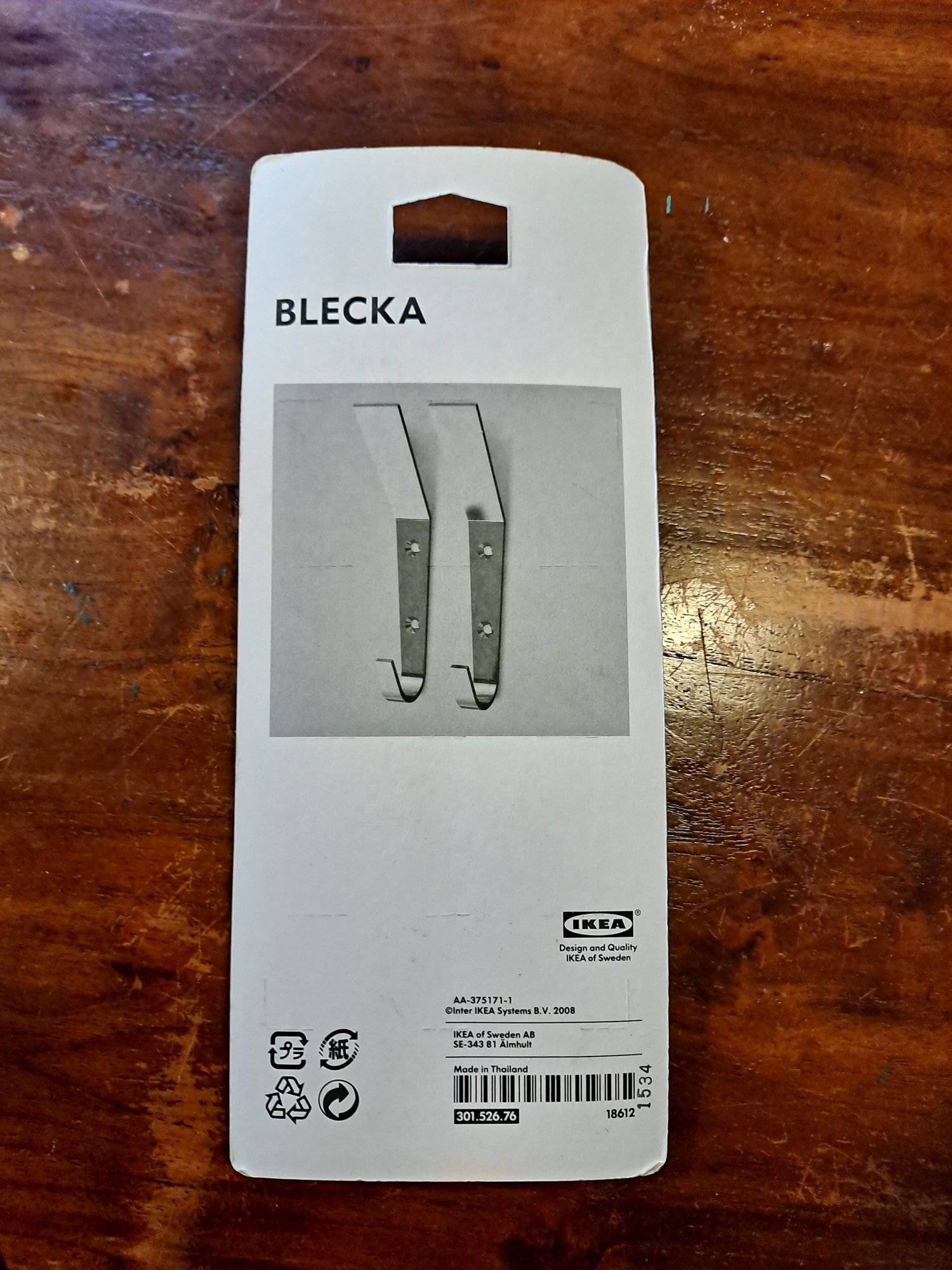 Haki haczyki na UBRANIA IKEA BLECKA nowe nieużywane