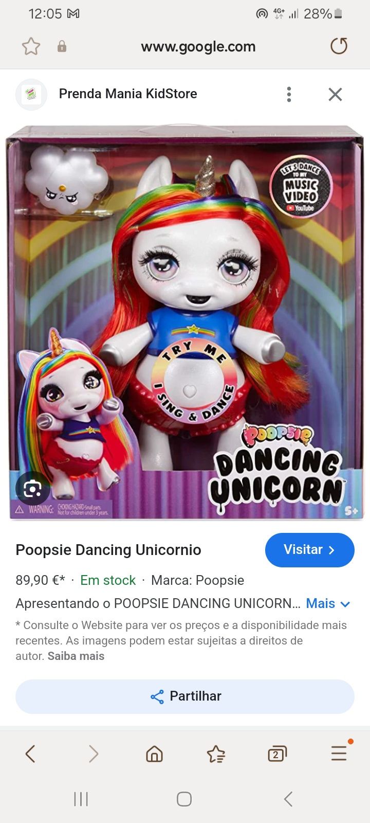 Boneco Poopsie Dancing Unicorn