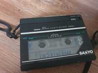 Starocie dyktafon kasetowy Sanyo sprawny