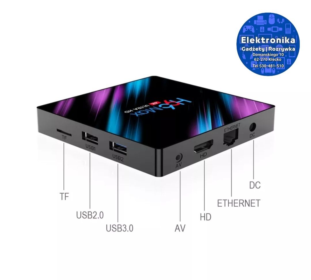 TV BOX 4K 4/32 Wi-Fi Android Smart TV Google Sklep