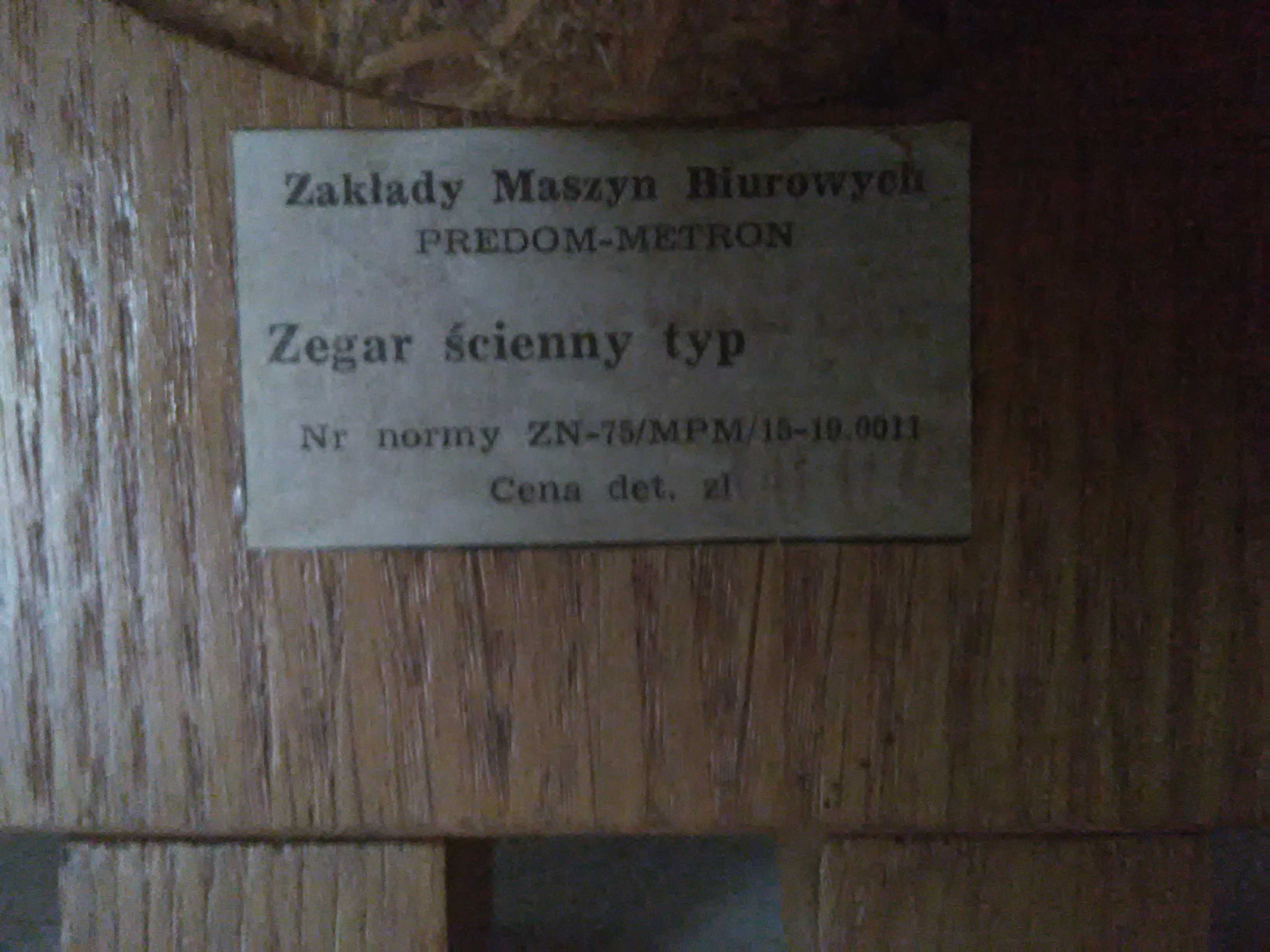 stary zegar ścienny Polski PRL PREDOM METRON retro vintage loft antyk