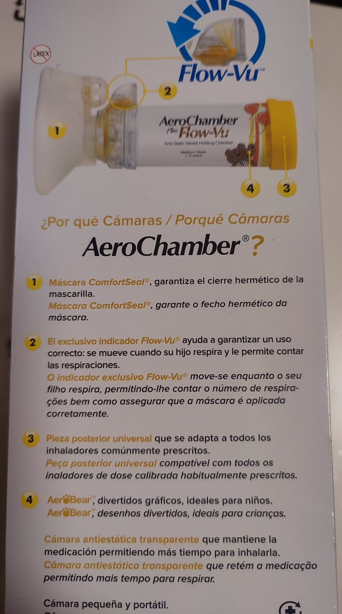 Máscara para inalador AeroChamber plus