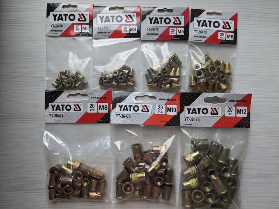 Різьбовий/Резьбовой заклепочник YATO YT-36140 (Заклепки, Нитогайки)