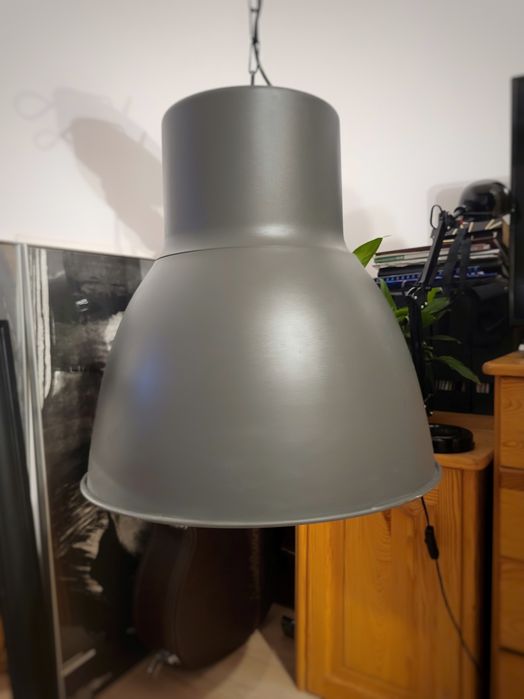 IKEA lampa wisząca sufitowa loft duży klasz szara