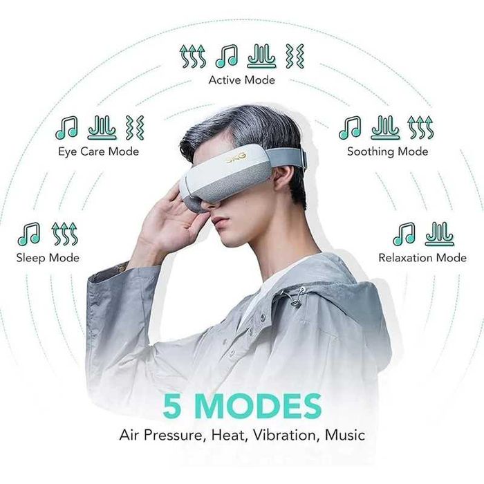 Масажер для очей SKG E3-EN з Bluetooth та звукотерапією