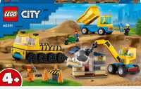 LEGO City 60391 Pojazdy budowlane i kule do wyburzania nowe