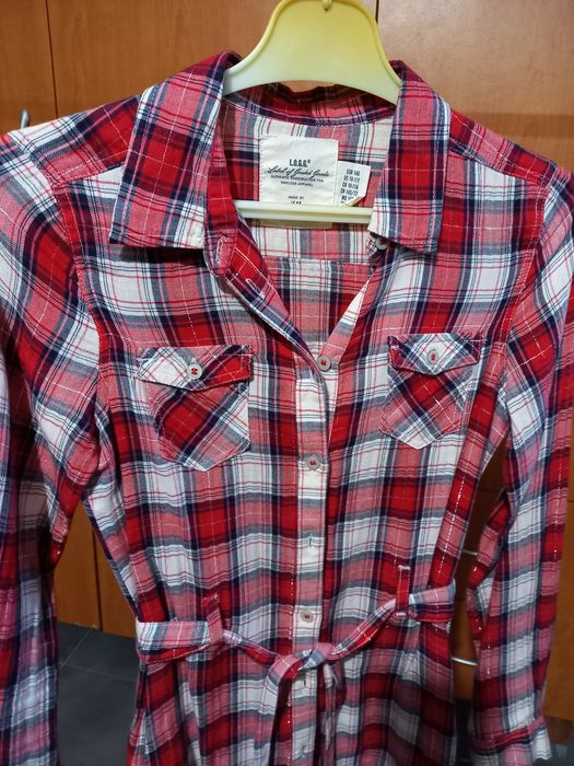 Camisa comprida com cinto