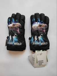 H&M Rękawice narciarskie r. 98/104  Jurassic World dinozaury NOWE