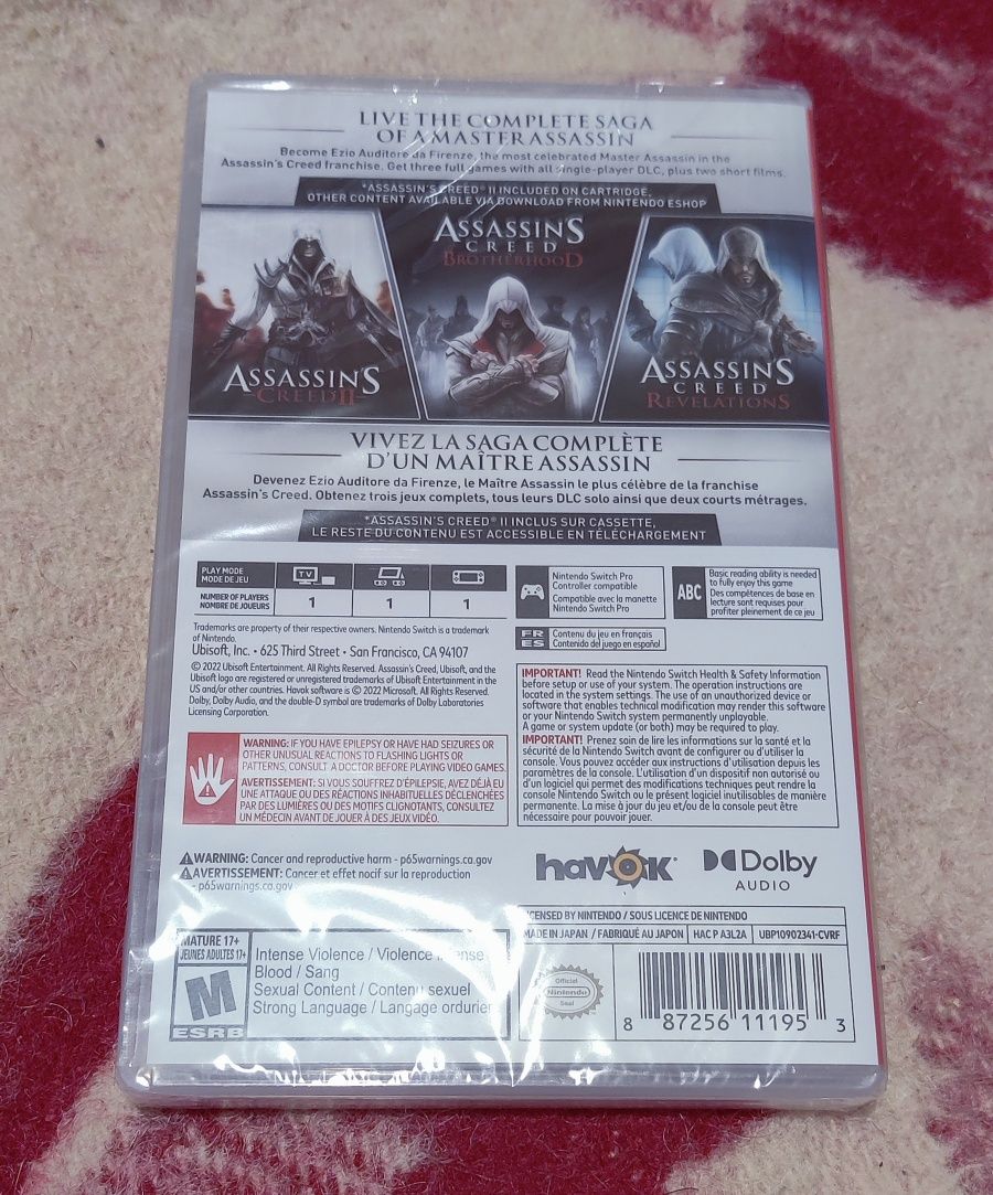 Новая игра Nintendo Switch Assasin's Creed Ezio Collection