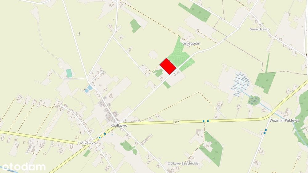 Sprzedam działkę w Ciółkowie