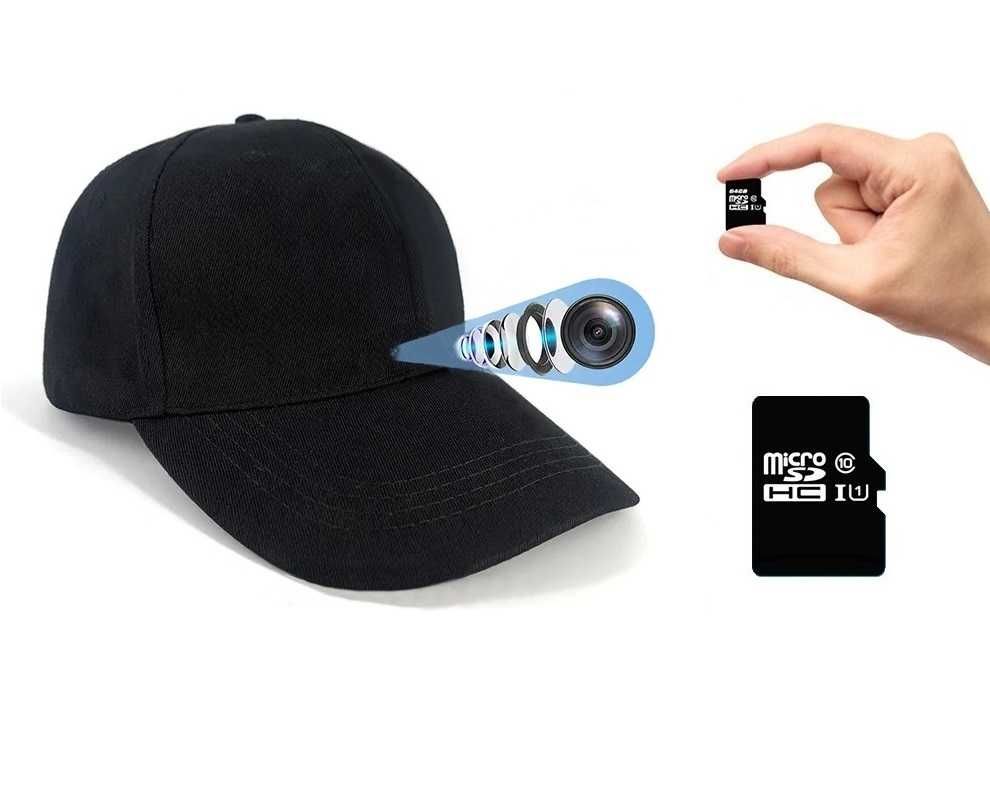 Ukryta Mini Kamera Szpiegowska Czapka Z Daszkiem Full Hd Wifi