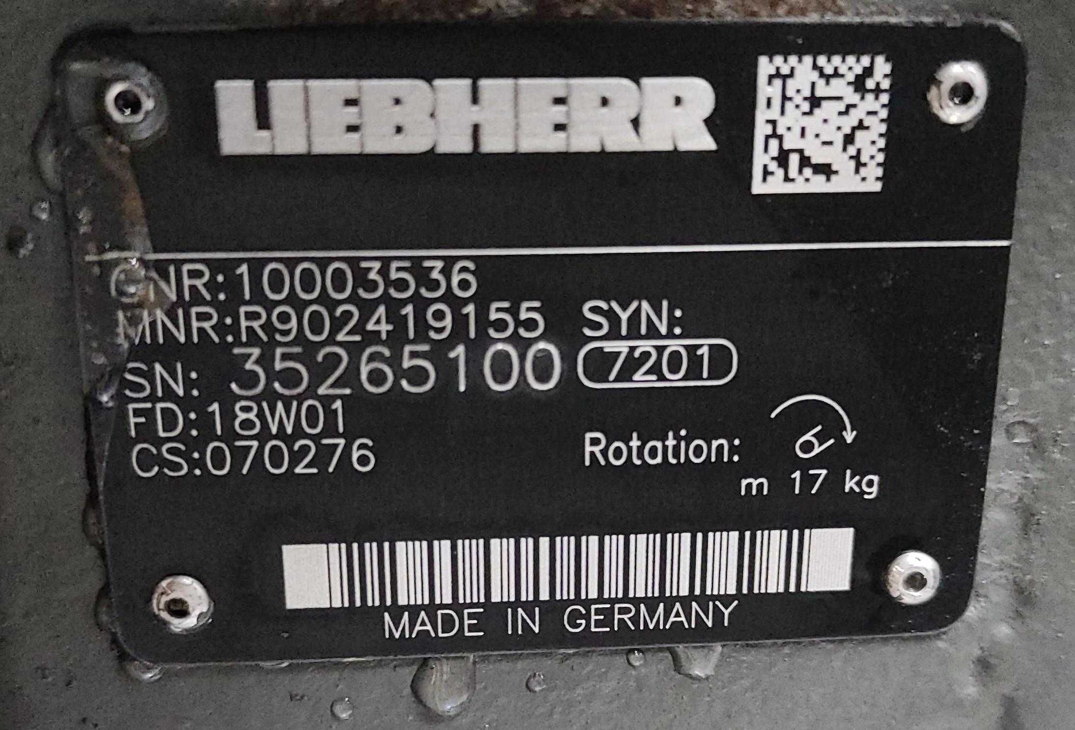 Pompa napędu wentylatora do koparek Liebherr A900, R934. Fan pump.