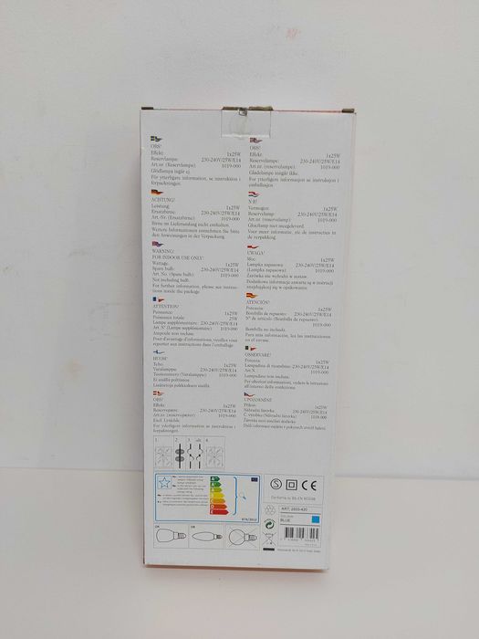 Gwiazda świetlna do domu, lampa, papierowa, niebieska F