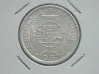 920 - Cabo Verde: 10$00 escudos 1953 prata, por 15,00