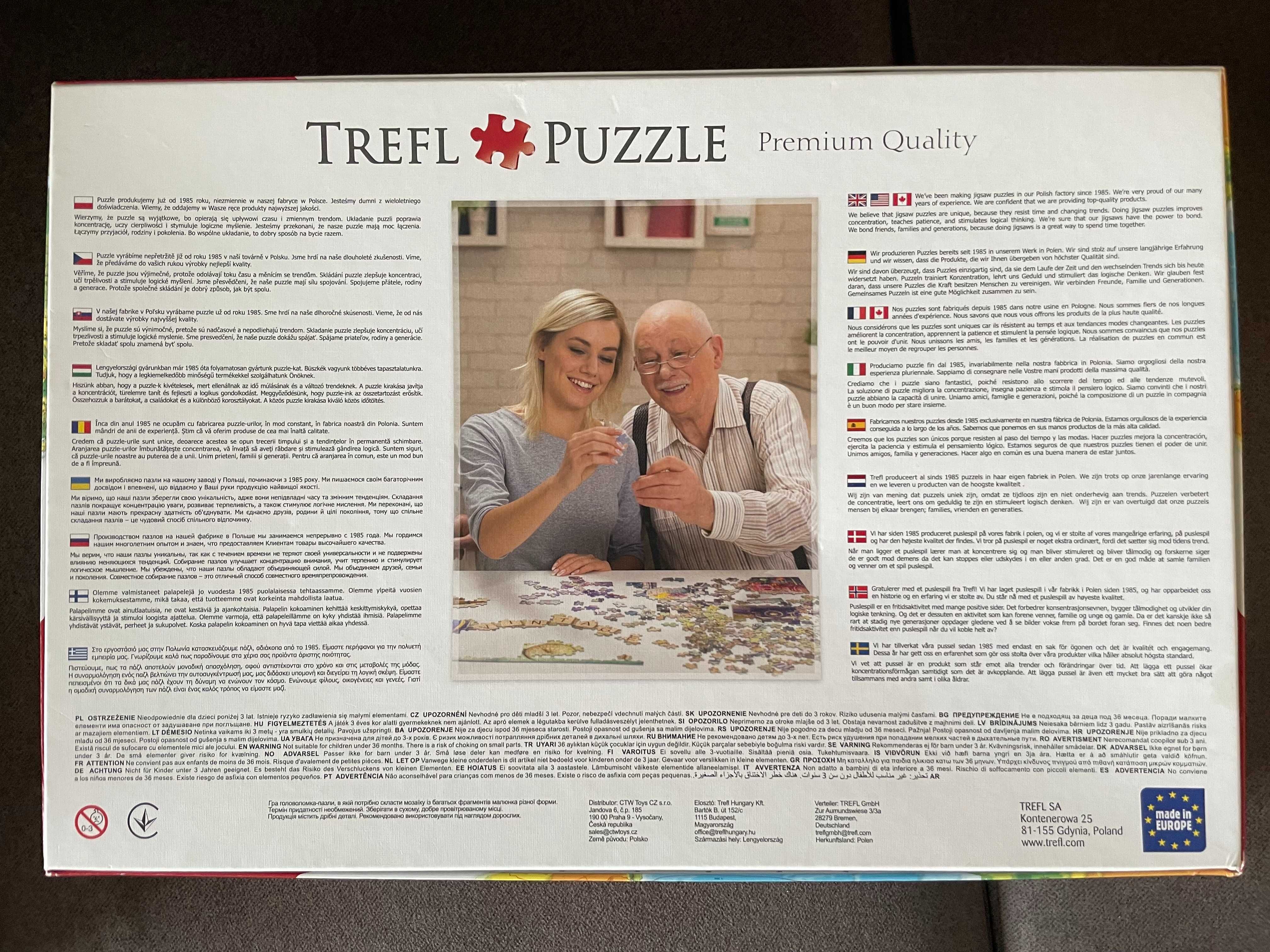 Trefl Puzzle 1000el. Mapa fizyczna Europy 10605