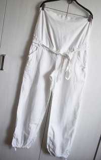 Spodnie ciążowe 3XL 46 lniane len letnie zwiewne H&M luźne na upał