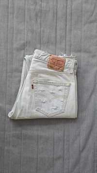 spodnie jeansy custom Levi's 501 vintage W32 L34 swag