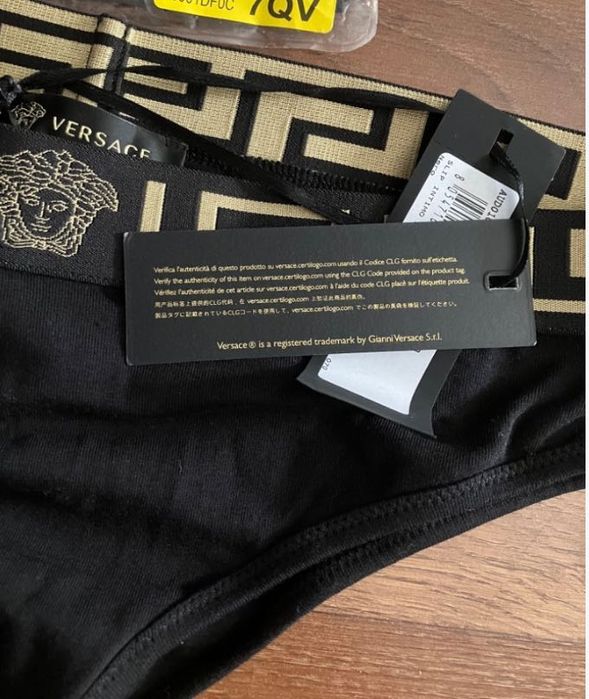 Majtki Versace figi czarne s/m