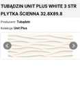 Płytki ścienne Tubądzin Unit Plus White 3 STR 32,8x89,8 Gat. 1