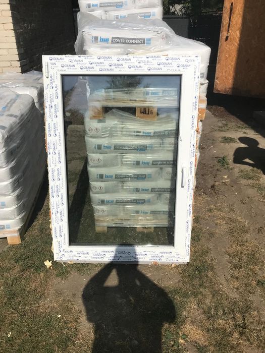 3x Okna GEALAN PCV Orzech (2szt 80x140, 1szt 90x140) - TRZYSZYBOWE.