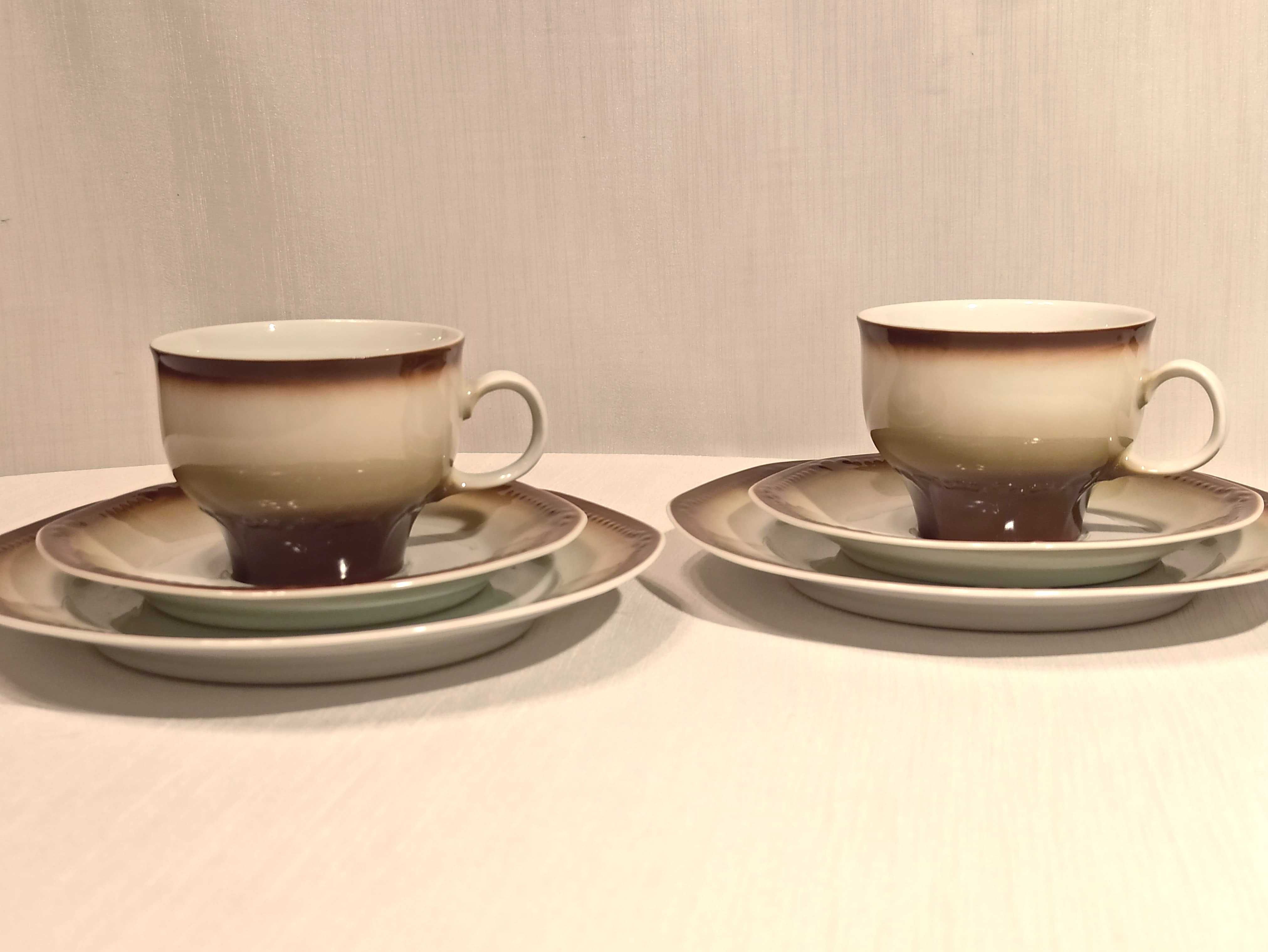 Porcelana MITTERTEICH BAVARIA, trio zestaw śniadaniowy