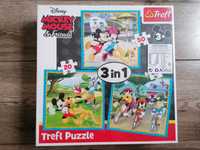 Nowe puzzle Myszka  Mickey 3w1
