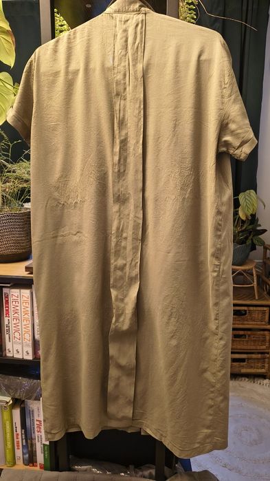 Letnia cieniutka sukienka khaki r.XS