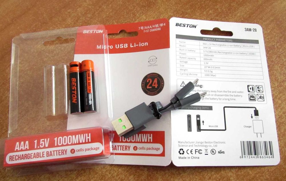 Акумулятори літієві 1.5v АА/ААА 4.2v 14500 18650/4000мА 21700/6000мА