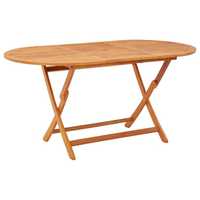 Składany stół ogrodowy Petromila drewno lite drewno  85x160x75 cm