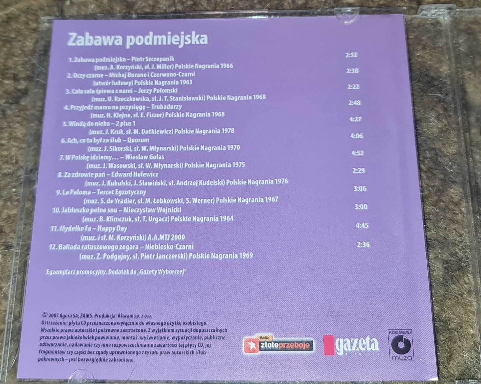ZŁote Przeboje Na Lato / PŁYTA NR 7 Piosenki LAT 60,70,80  CD IDEALNA-