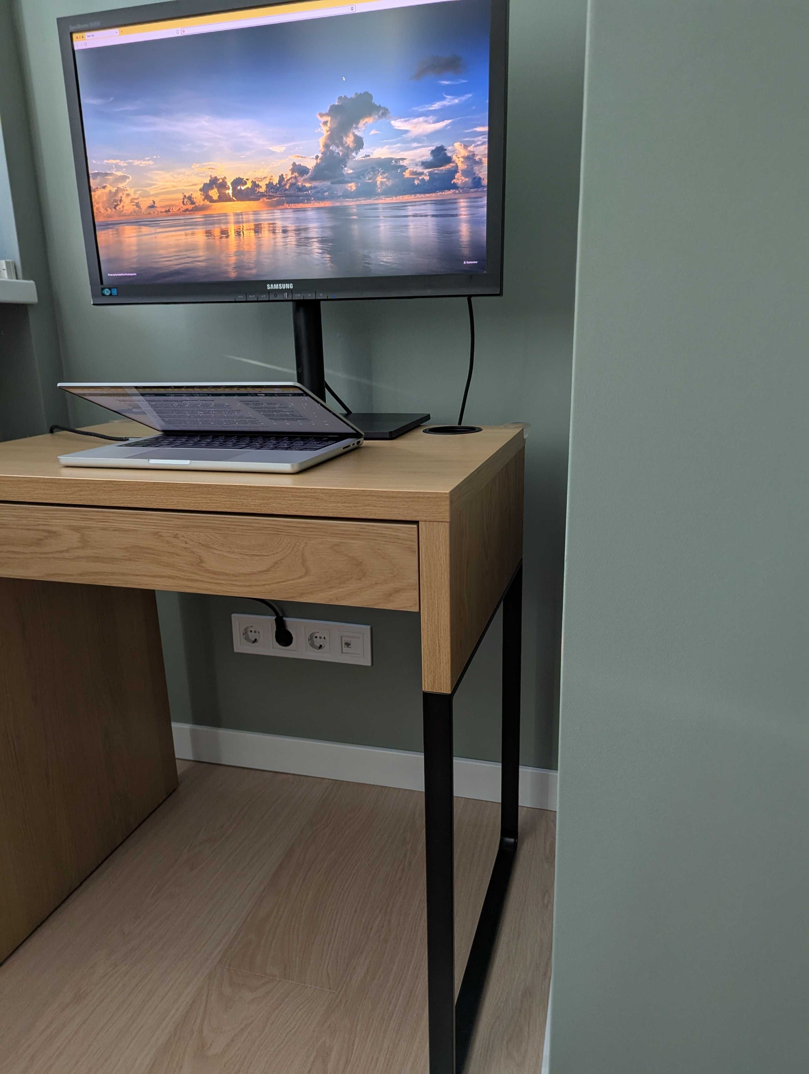 IKEA MICKE 203.517.42 компактний робочий стіл колір під дуб 73x50см
