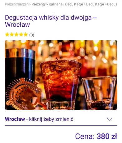 Degustacja whisky dla dwojga - Wrocław