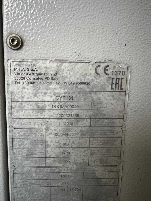 MTA CYT 131 Agregat wody lodowej