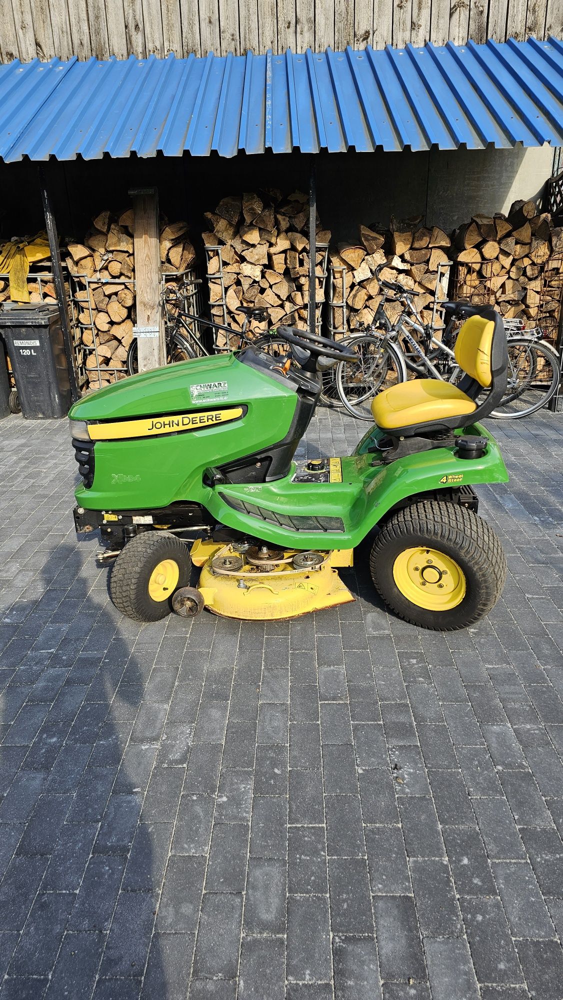 John deere x304 traktorek kosiarka 4 skret kawasaki V2 mulczer