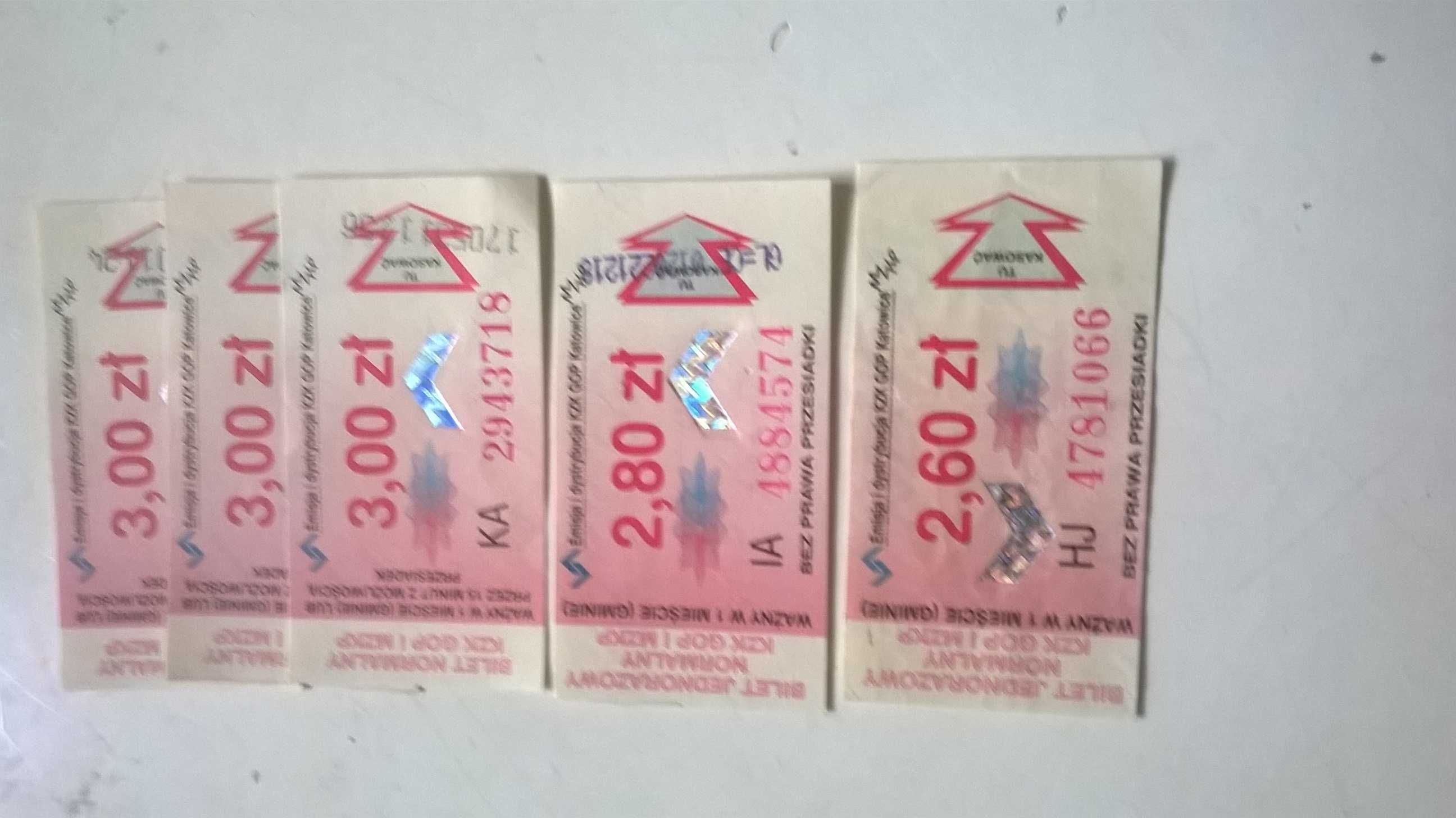 Bilety z komunikacji autobusowej KZK GOP Katowice
