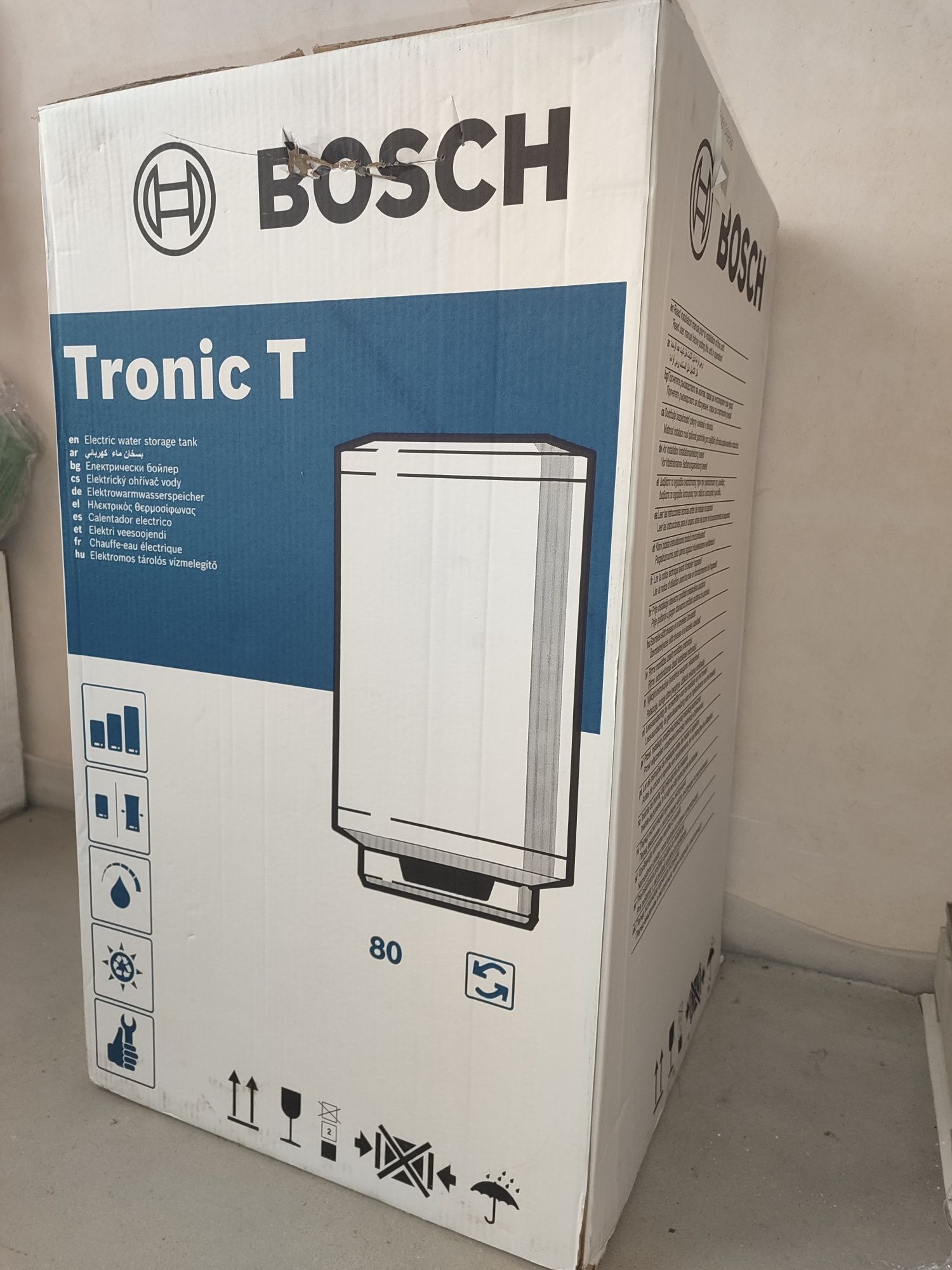 Бойлер 80л.  Bosch Tronic 8000T (сухий ТЕН)