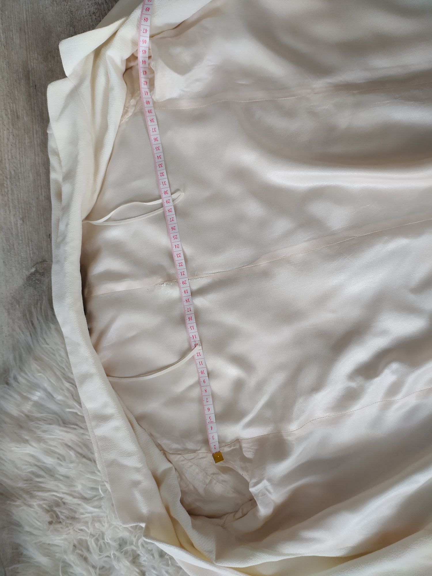 Zara basic marynarka kremowa