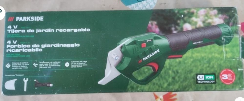 Tesoura de poda a bateria 4V com bateria interna 4V ,, Nova