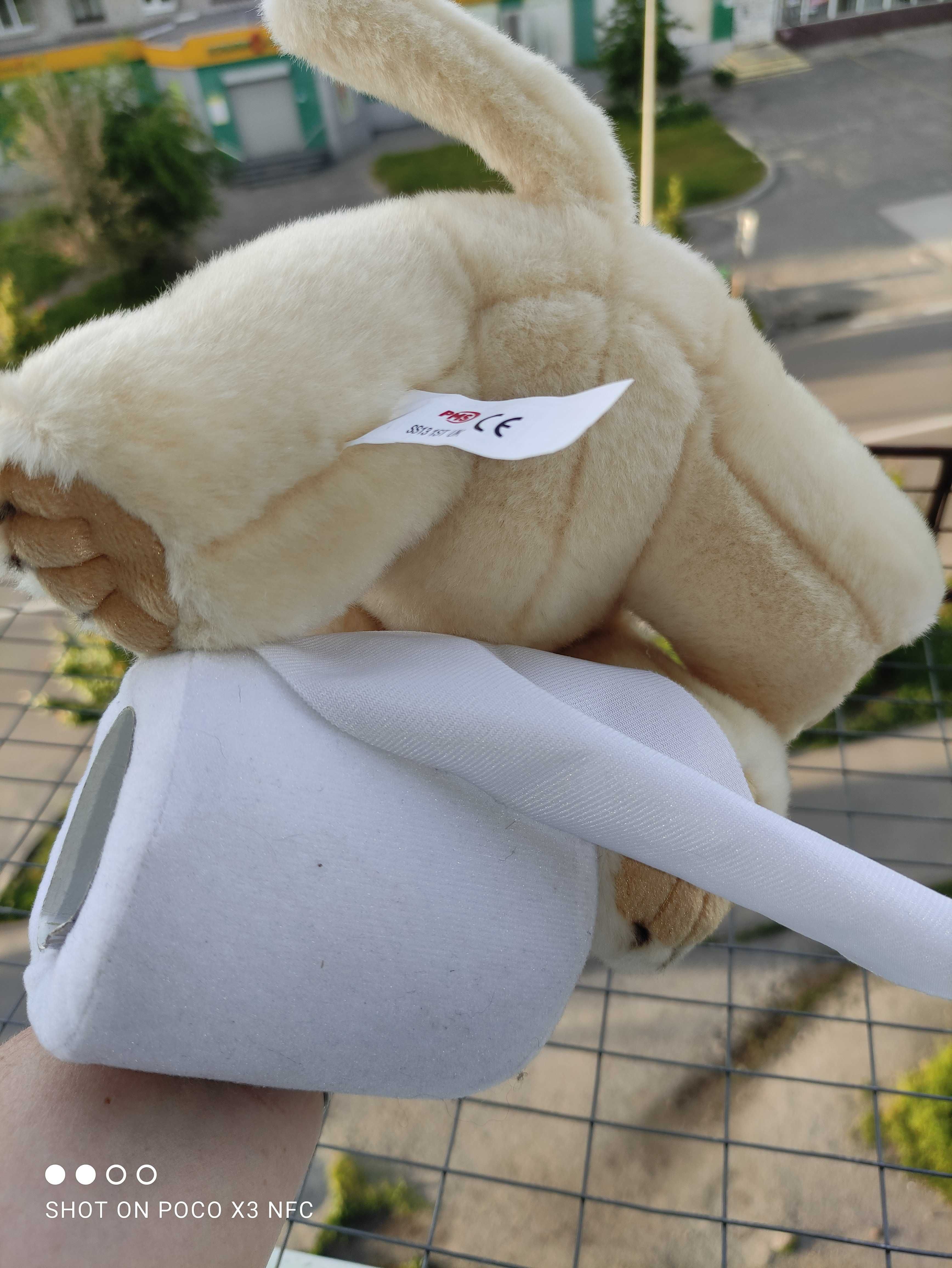 Мягкая игрушка щенок Лабрадор с рулоном туалетной бумаги 25 см