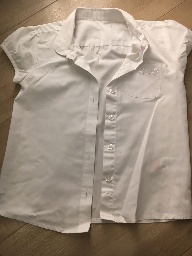 Bluzka biała koszula galowa 116 szkoła