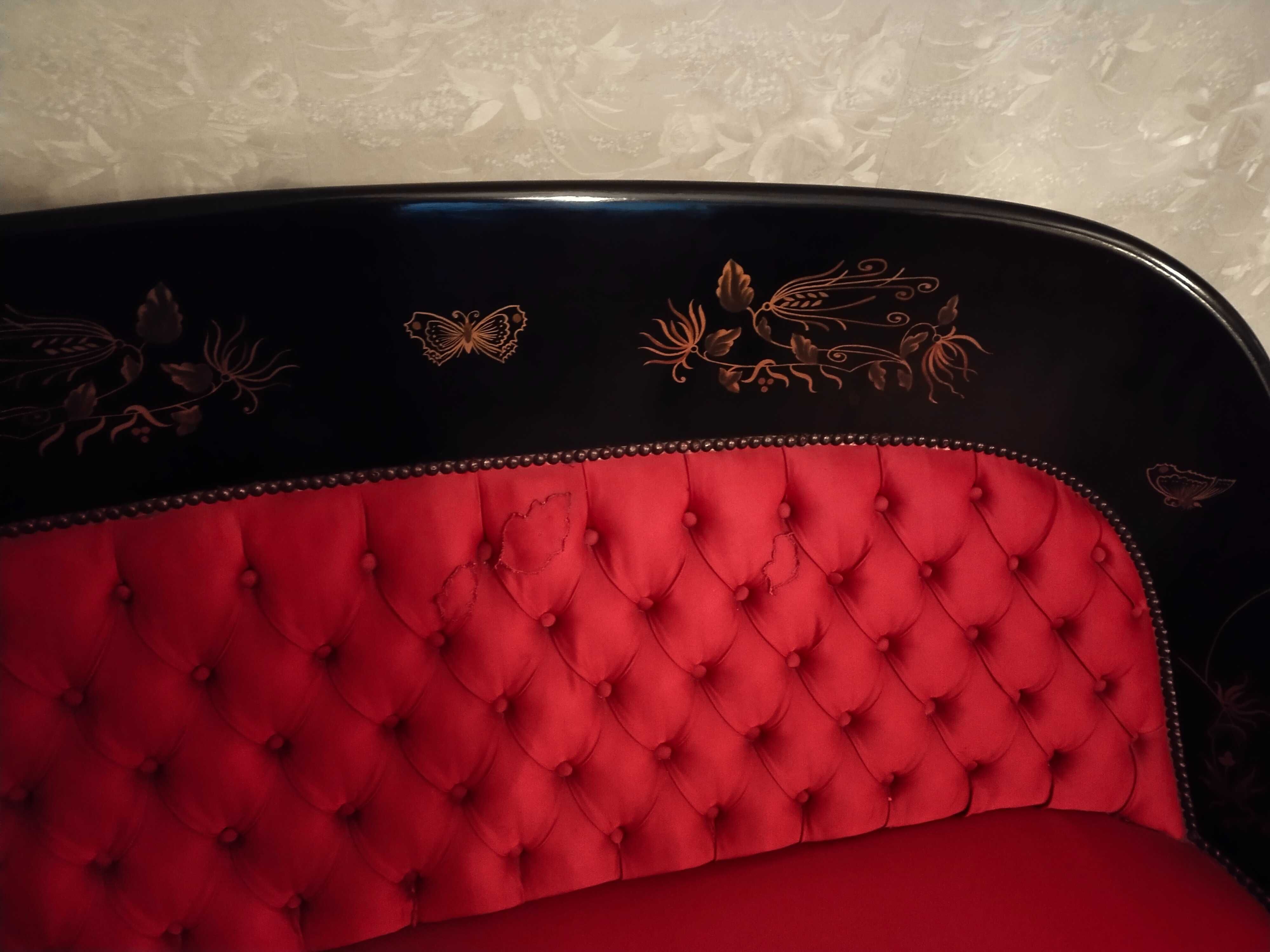 Piękny, stylizowany komplet wypoczynkowy (kanapa, 4 fotele)