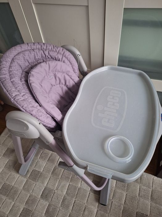 Krzesełko do karmienia Chicco Polly Magic Relax liliowe śliczne